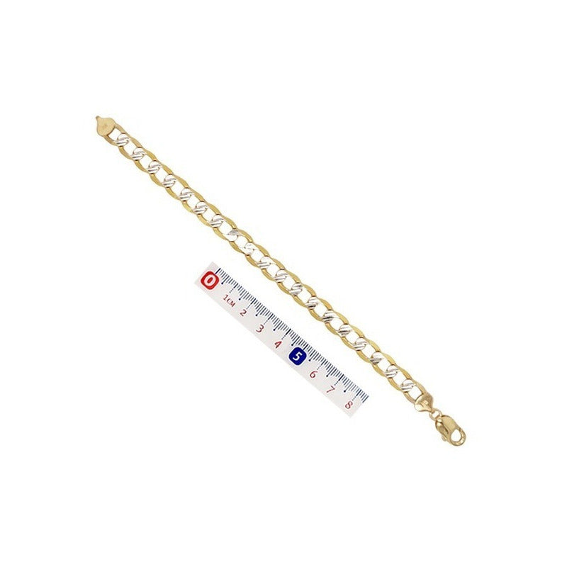 Pulsera Barbada Gruesa Para Caballero En Oro De 14 K