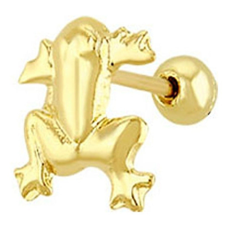 Broquel Ranita En Oro De 10 K + Obsequio + Envío