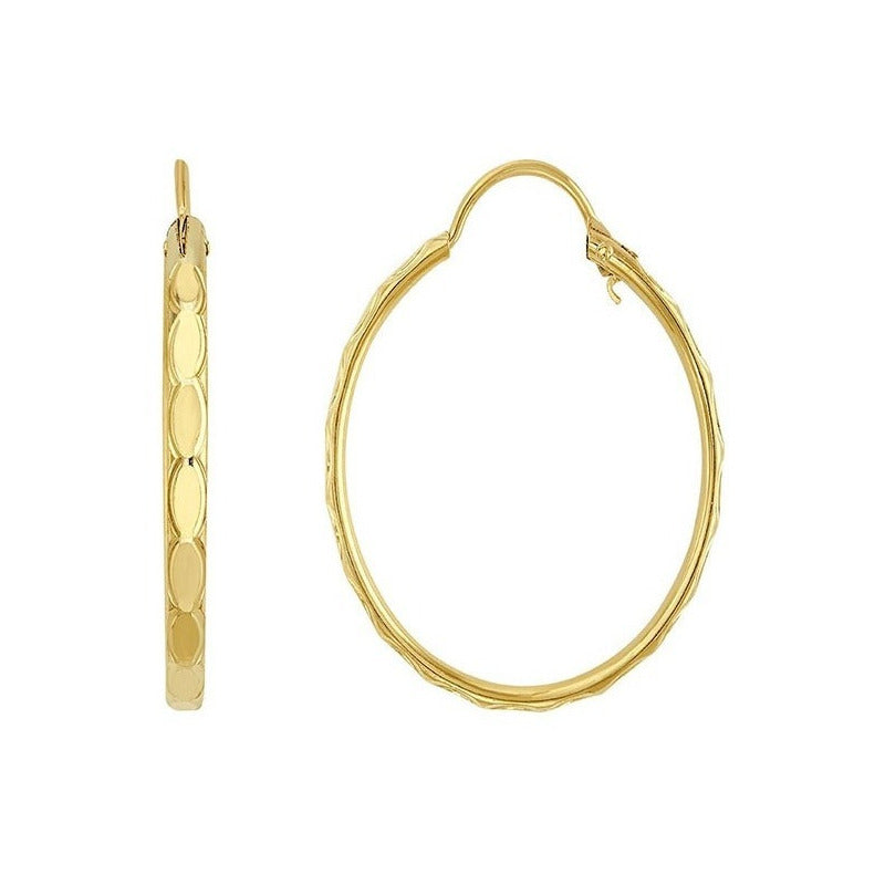 Arracada Mini Espejo # 4 En Oro De 10 K + Obsequio + Envio