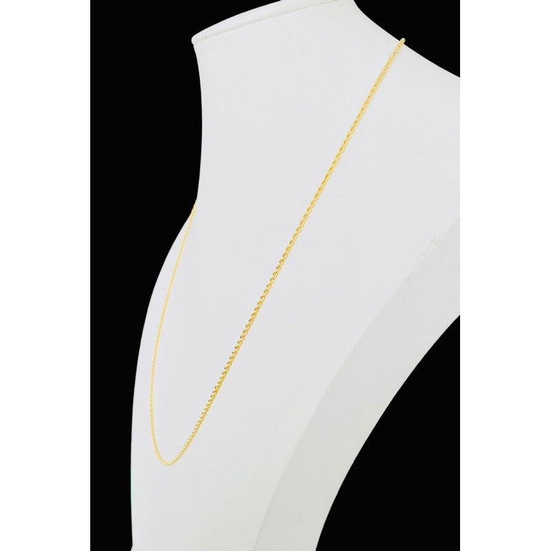 Cadena Estilo Torsal De 1 Mm Con 45cm Oro De 14 Kilates