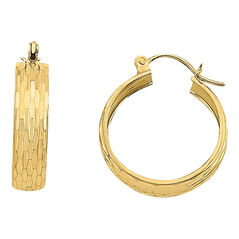 Arracadas Prisma 2 Cm Oro 10 K + Obsequio