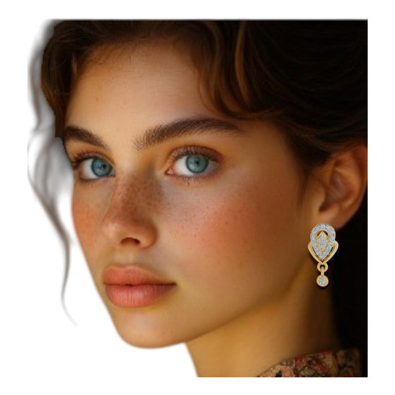 Aretes Lucero De Amor · Joyería M De León · Oro 10k