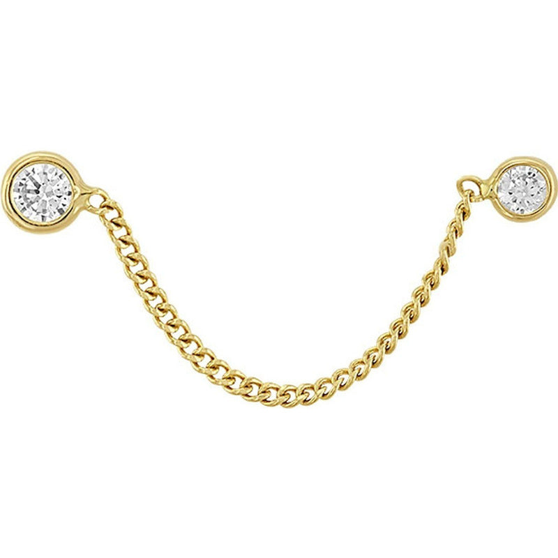 Broquel Single Bisel 3 Mm En Oro De 10 K + Obsequio + Envío