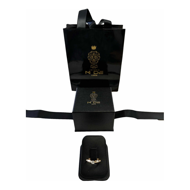 Anillo Compromiso Diamante Natural 0.24 Quilates Oro 14 K