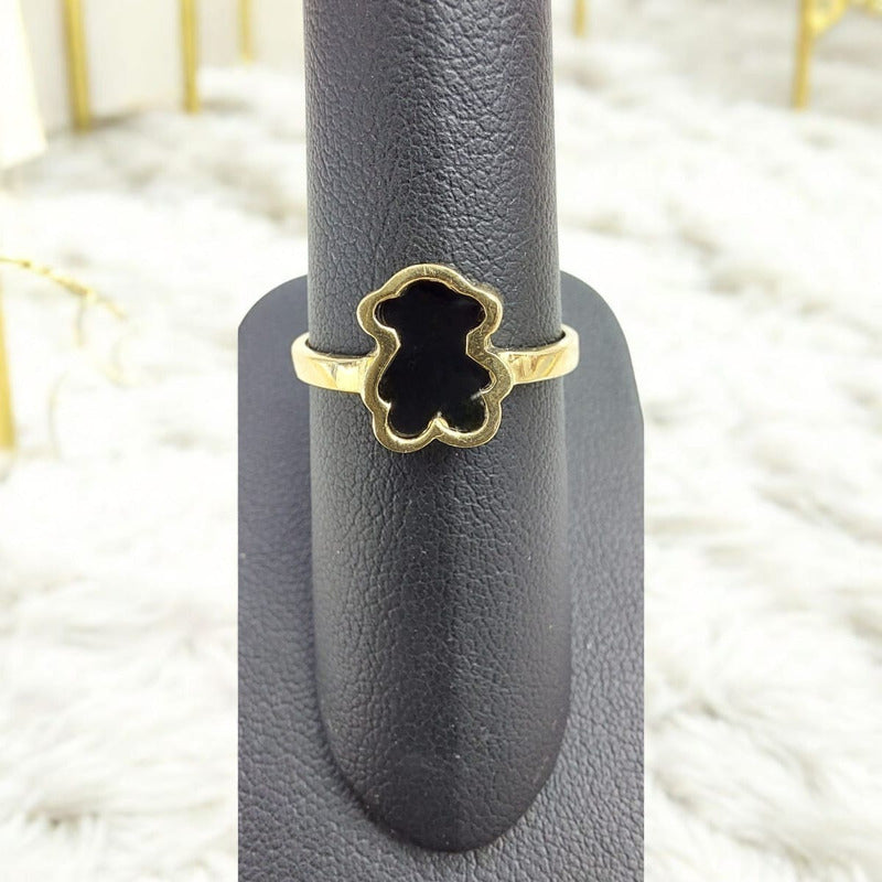 Anillo Tous Negro Joyería M De León Oro 14k + Regalo
