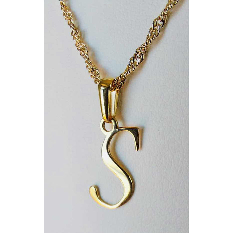 Dije Inicial Letra S Oro 14 K + Obsequio + Envio