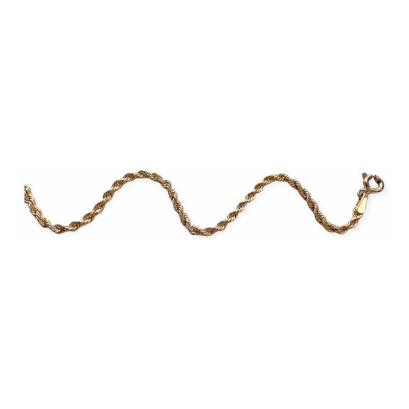 Cadena Torsal 65 Cm X 2 Mm Oro 10 K + Obsequio