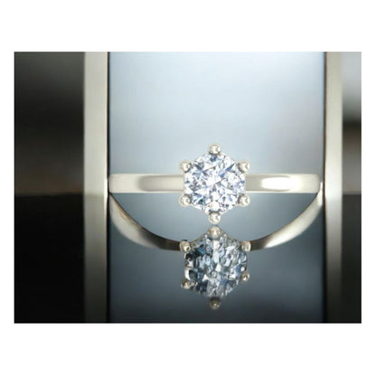 Elegante Anillo Solitario Corona Corazones Oro 14 Kilates