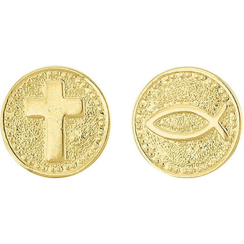 Arras Pez Y Cruz En Oro Laminado + Envio