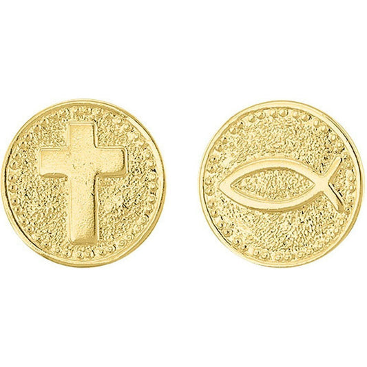 Arras Pez Y Cruz En Oro Laminado + Envio