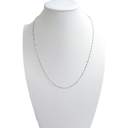 Cadena Pelo Angel Oro Blanco 14 K. + Obsequio