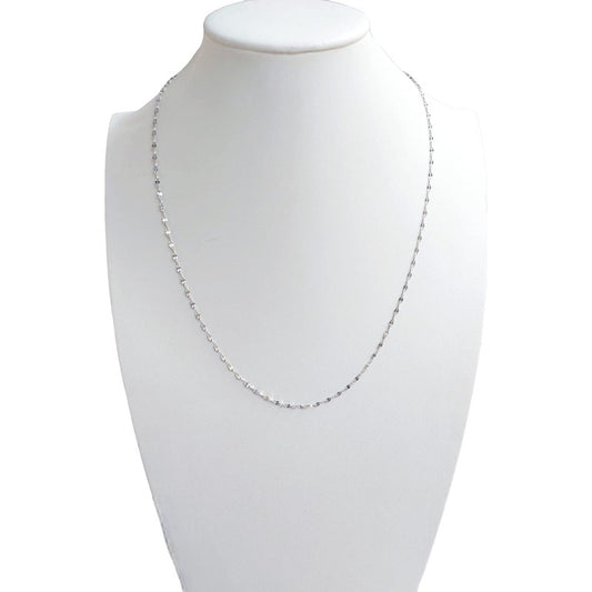 Cadena Pelo Angel Oro Blanco 14 K. + Obsequio