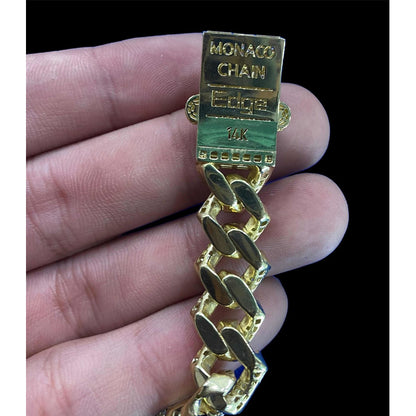 Hermosa Pulsera Tipo Cubana Maciza En Oro De 14 Kilates