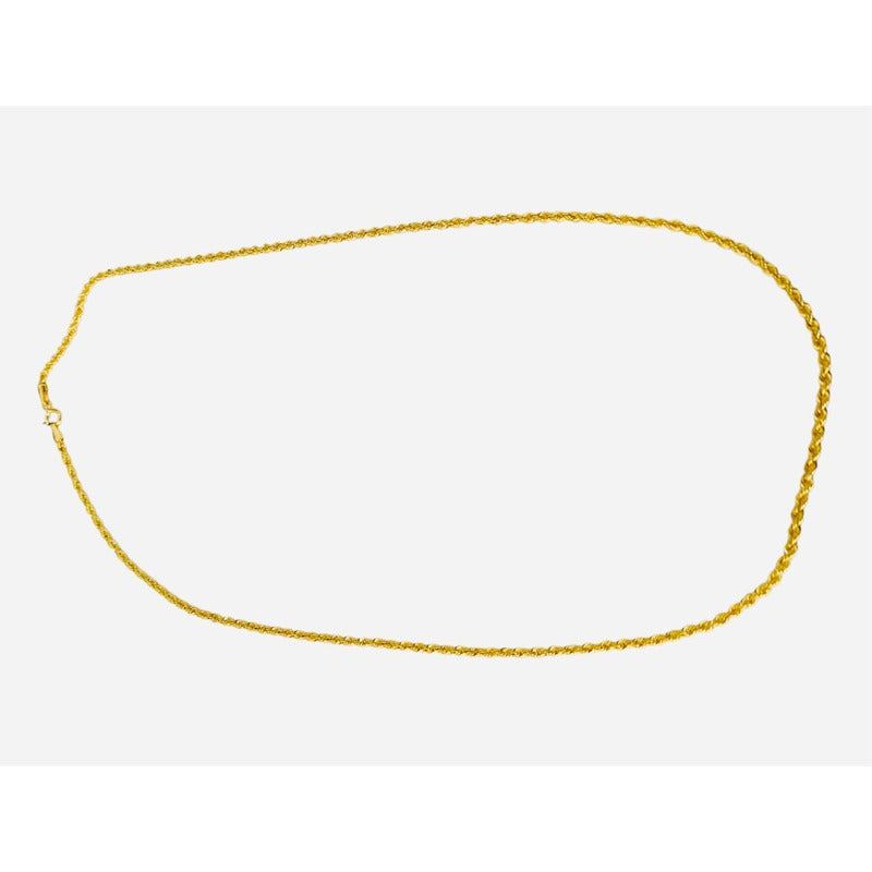 Cadena Estilo Torsal 50cm X 2mm Oro 10 Kilates