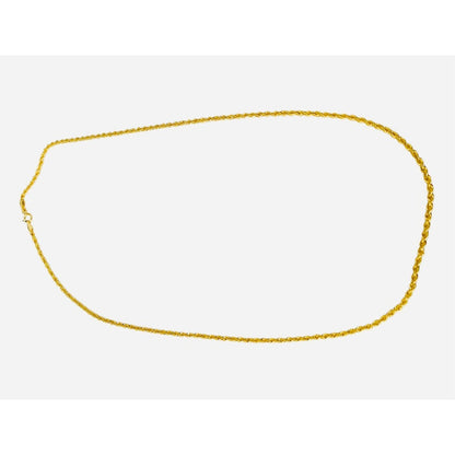 Cadena Estilo Torsal De 2 Mm Con 45 Cm Oro De 14 Kilates