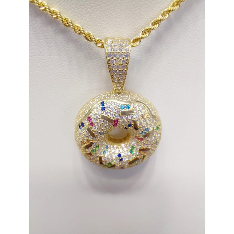 Kit Cadena + Dije Rosquilla Oro 10 K. + Obsequio