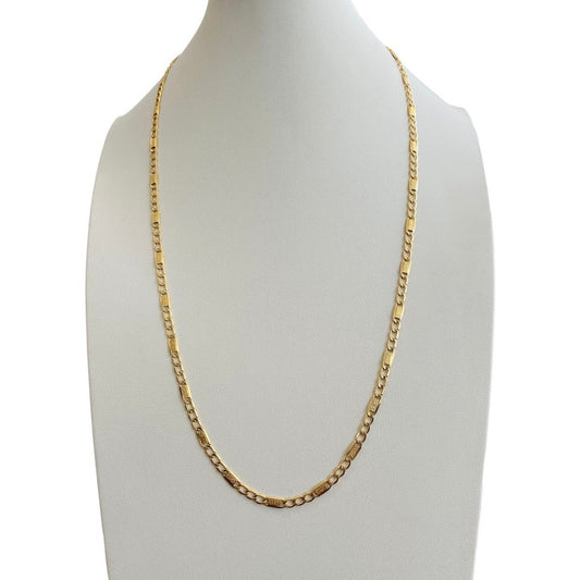 Cadena Espejo En Oro 10 K 55 Cm Por 5 Mm + Obsequio