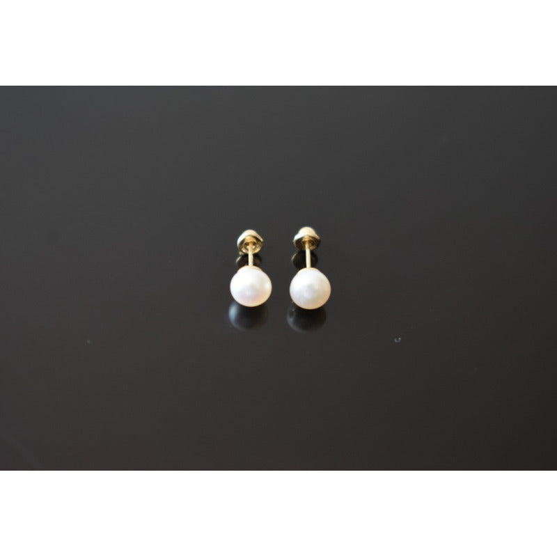 Broqueles Perla 8 Mm Oro 10 K + Obsequio