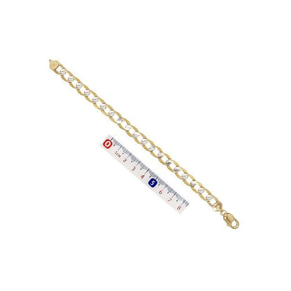 Pulsera Barbada Gruesa Para Caballero En Oro De 14 K