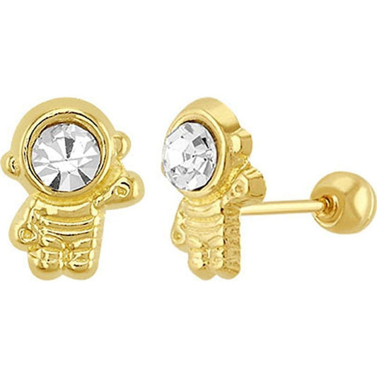 Broquel Astronauta En Oro De 10 K + Obsequio + Envío