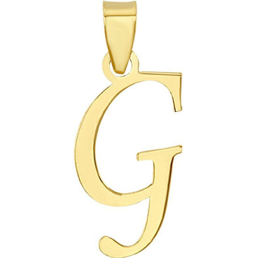 Dije Inicial G Lisa En Oro De 10 K + Obsequio + Envío