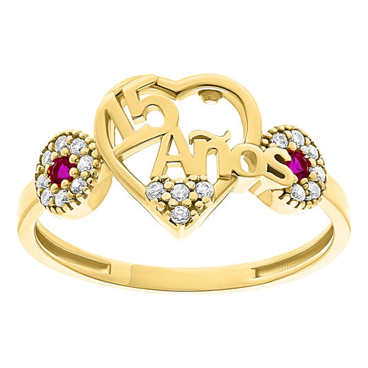 Anillo Rosetas 15 Años Oro 10k + Regalo