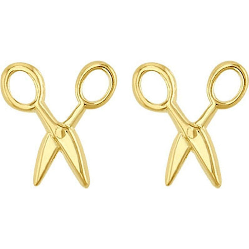 Broquel Tijeras Estilista Oro De 10 K + Obsequio + Envío