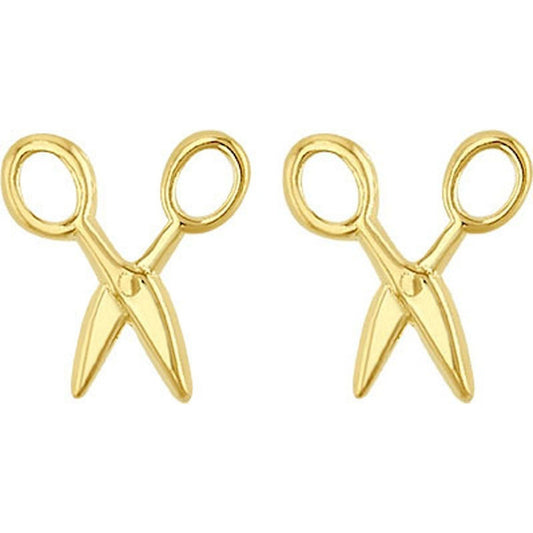 Broquel Tijeras Estilista Oro De 10 K + Obsequio + Envío