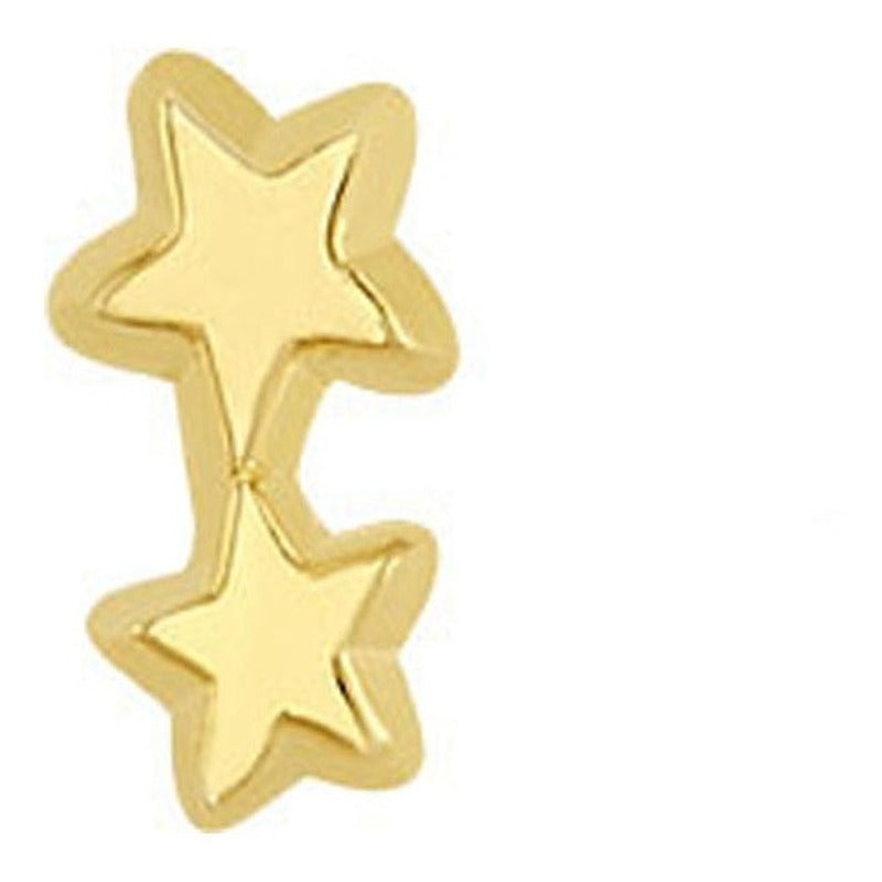 Broquel Estrella Doble En Oro De 10 K + Obsequio + Envío