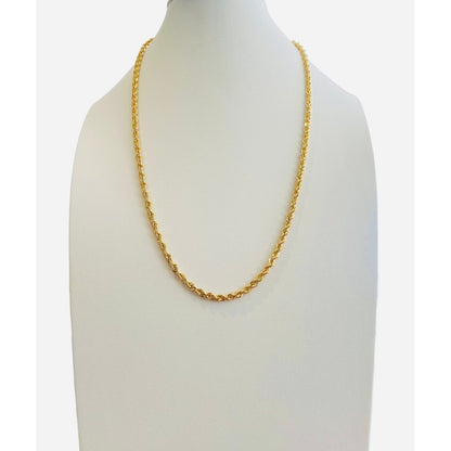 Cadena Torsal En Oro 10 K 55 Cm Por 4 Mm + Obsequio