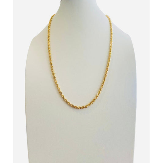 Cadena Torsal En Oro 10 K 55 Cm Por 4 Mm + Obsequio