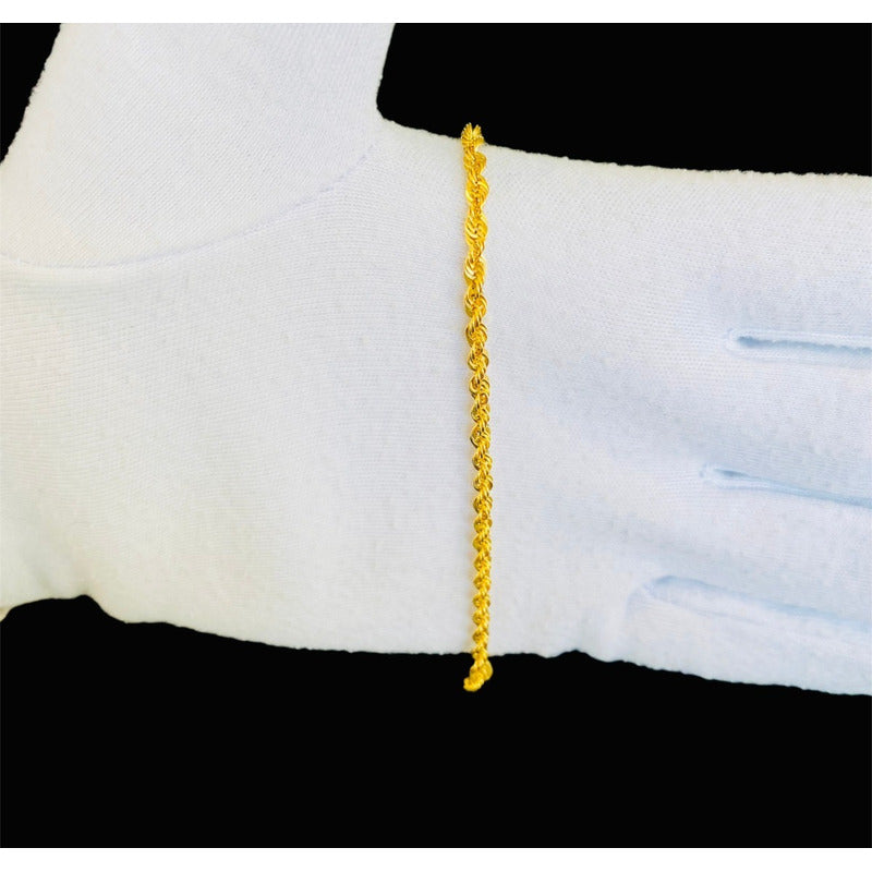 Pulsera Torsal 21 Cm X 3 Mm Oro De 10 Kilates + Obsequio