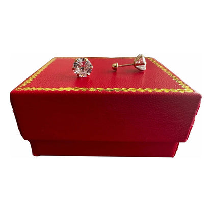 Broqueles Zirconias 6 Mm Oro 10 Kilates + Obsequio