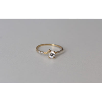 Anillo Solitario Delgado Oro 10 K + Obsequio + Envio