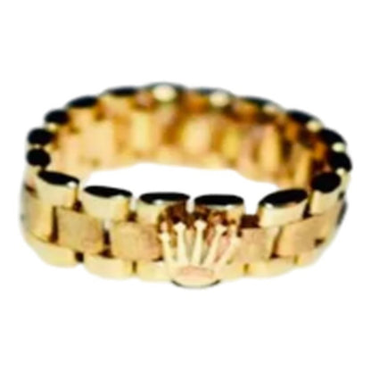 Anillo Tejido Rolex Para Dama Oro 14 K Envio Incluido