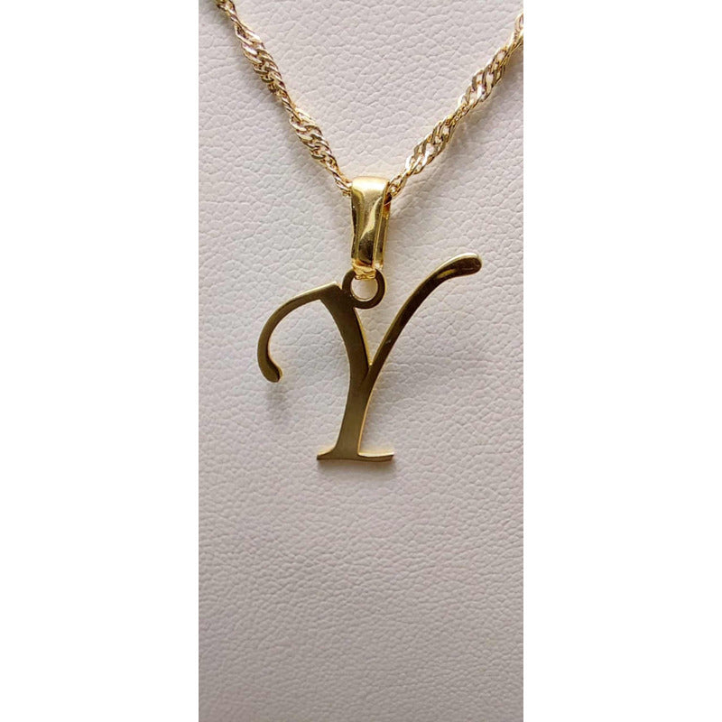 Dije Inicial Letra Y Oro 14 K + Obsequio + Envio