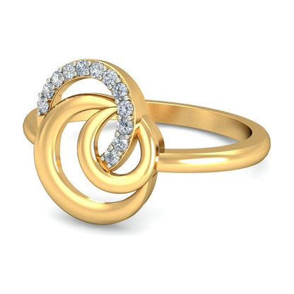 Anillo Eclipse Doble Joyería M De León Oro 10k + Regalos