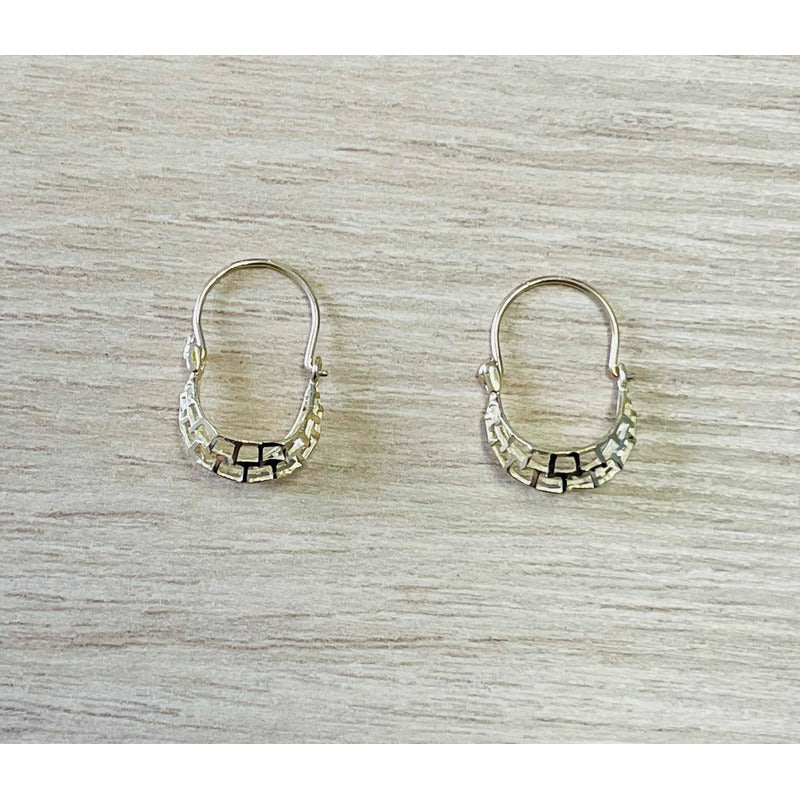 Arracadas Canasta 1.5 X 1 Cm  Oro 10 K + Obsequio + Envio