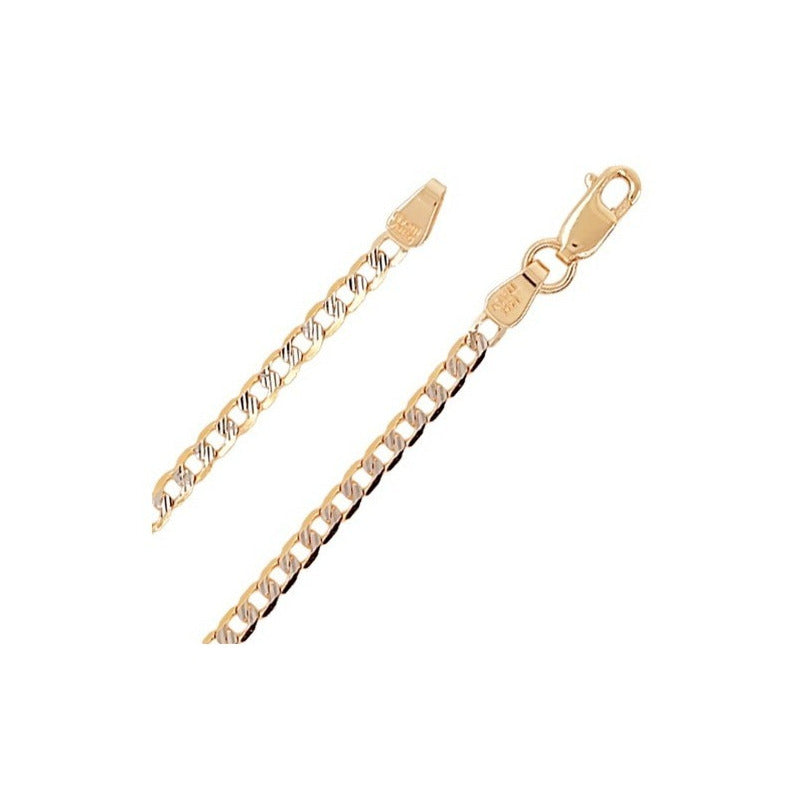 Cadena Barbada 065 En Oro Amarillo De 14 K + Obsequio