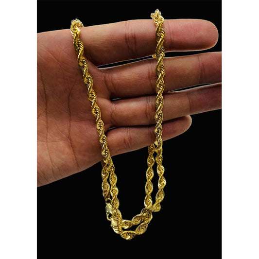 Cadena Torsal 65 Cm Por 6 Mm Oro 10 Kilates + Obsequio