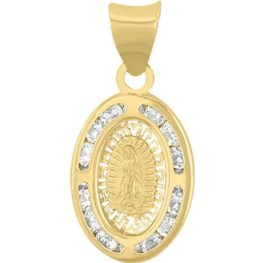 Kit Cadena Con Medalla Mini Guadalupe Oro 10 K + Obsequio