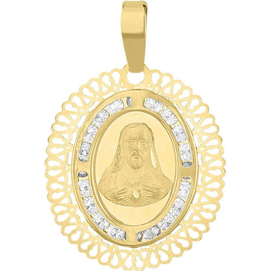 Medalla Sagrado Corazón En Oro De 10 K + Obsequio + Envio