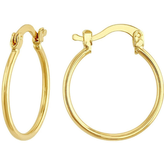 Arracada Tubo Lisa 2 Cm En Oro De 10 K + Obsequio + Envio