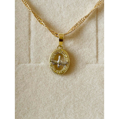 Medalla Primera Comunion Circonias Oro 10 K + Obsequio