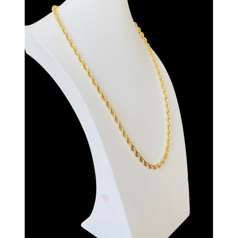 Cadena Torsal 50 Cm X 6 Mm Oro 14 K  + Obsequio