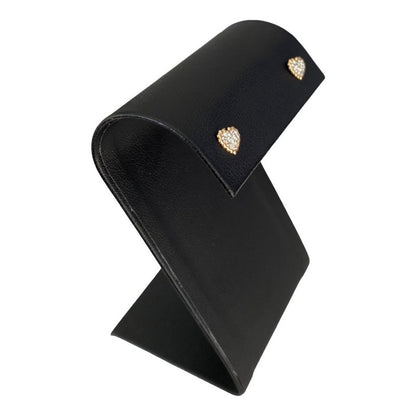 Broqueles De Corazón En Oro De 14 Kilates Con Zirconia