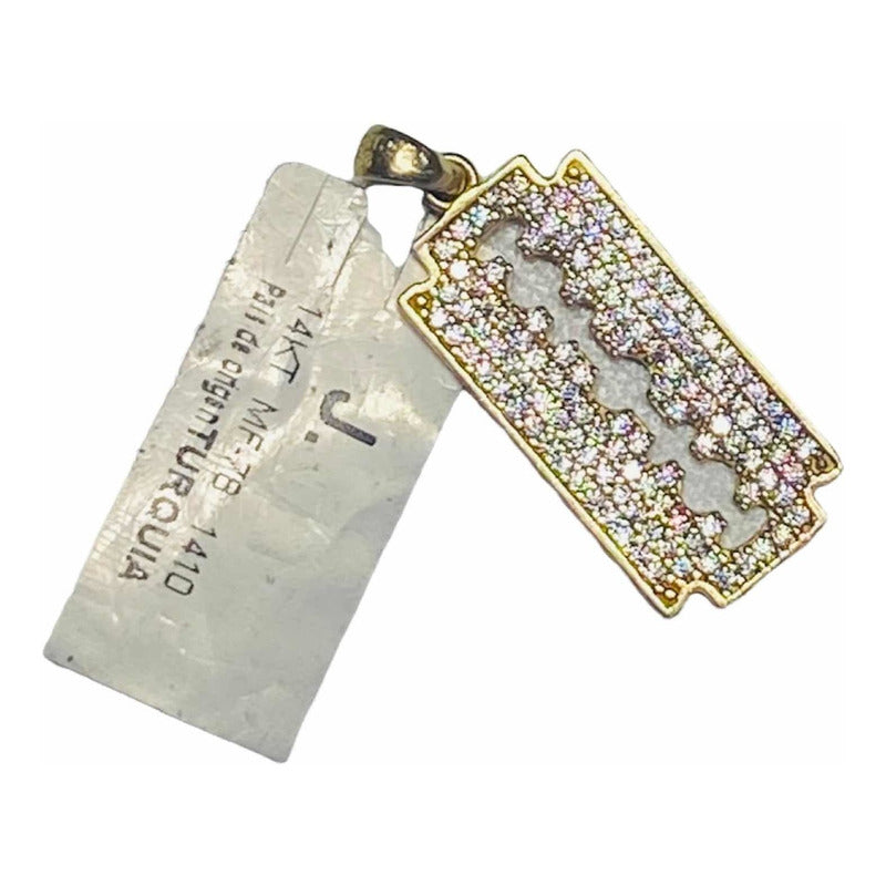 Kit Cadena Con Dije Elegante Navaja Oro 14 K. + Obsequio