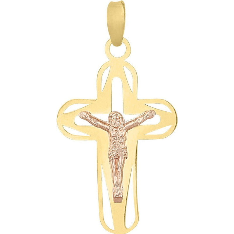 Dije Cristo Rojo Laser En Oro De 10 K + Obsequio + Envio