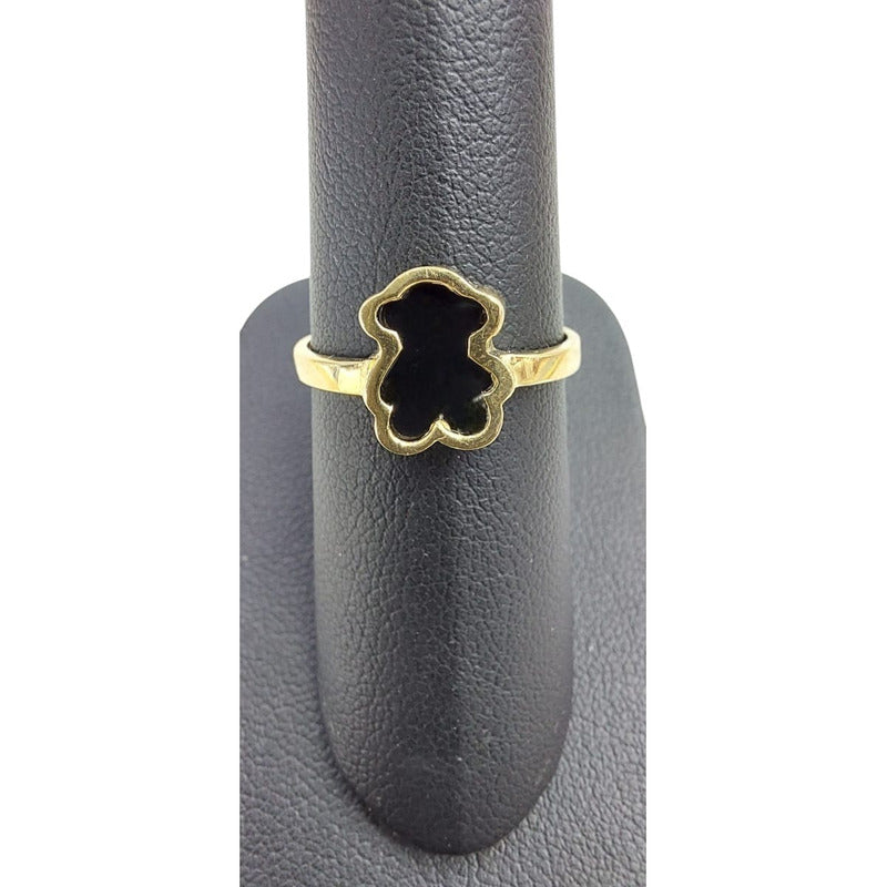 Anillo Tous Negro Joyería M De León Oro 14k + Regalo