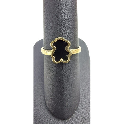 Anillo Tous Negro Joyería M De León Oro 14k + Regalo
